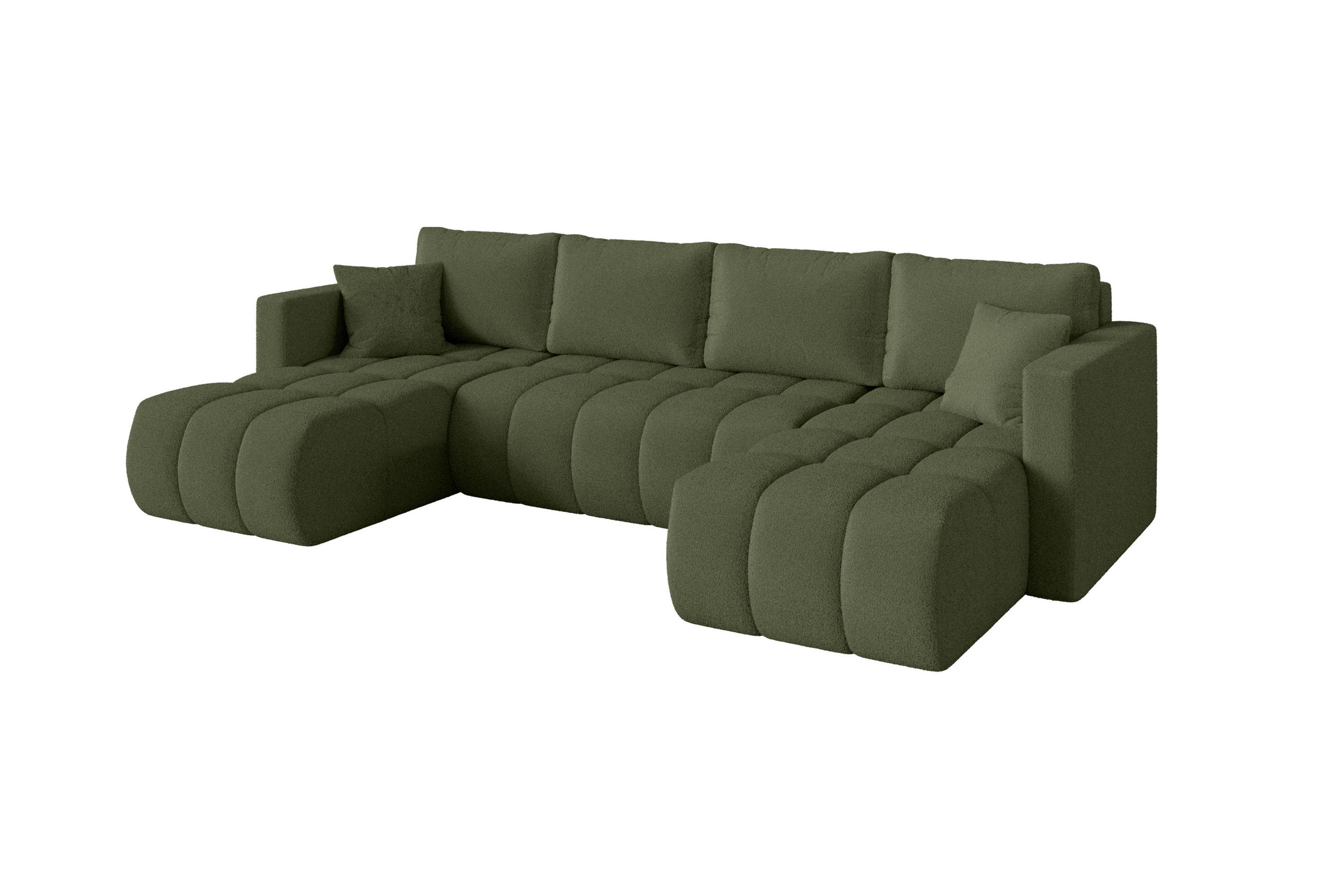 Altdecor Wohnlandschaft Olivgrün 300x85x146 cm