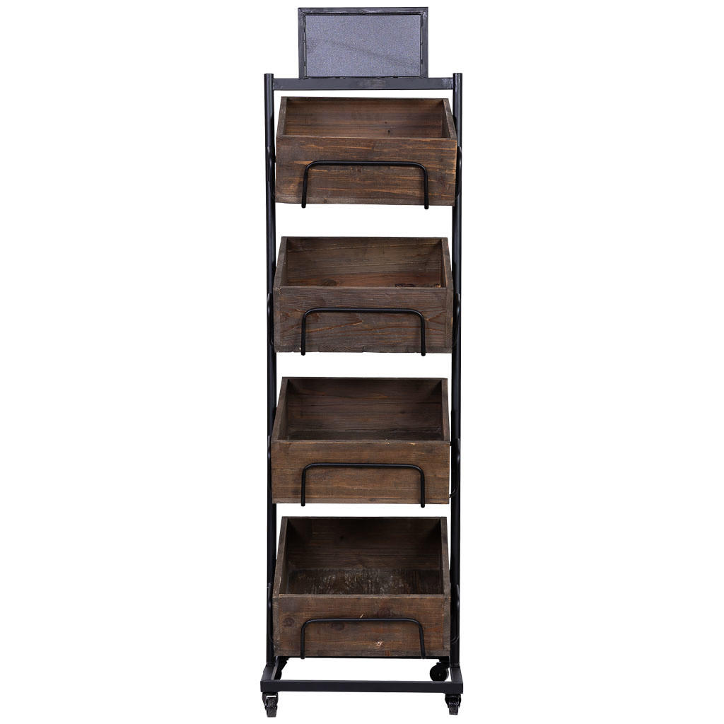 REGALE aus holz und metall 50x48x168 cm - Braun, Holz (50/168/48cm) - Wanderlust