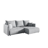 ECKSOFA Canio - Hellgrau, Holzwerkstoff/Textil (221/153cm) - Fun Möbel
