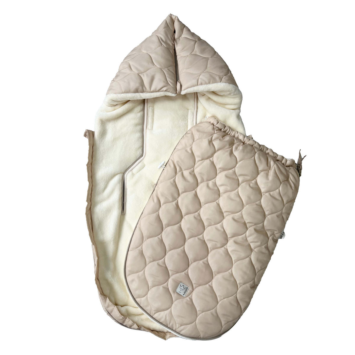 KINDERWAGEN-FUSSSACK Recy XL, sand/cream - Beige, Textil (44/7/95cm) - Kaiserbaby