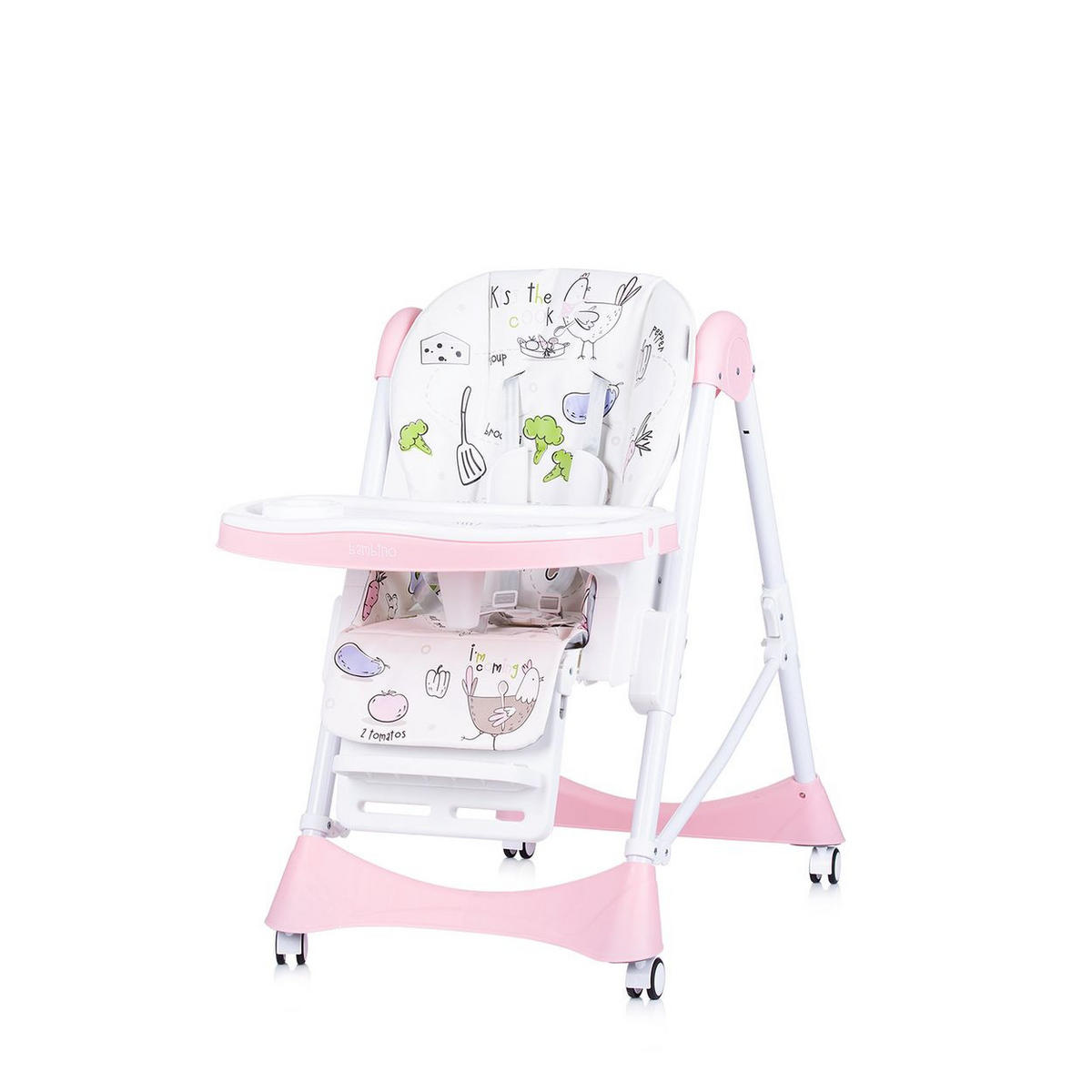 HOCHSTUHL Bambino rosa Fußstütze verstellbar klappbar - Rosa, Kunststoff (50/110/80cm) - Chipolino