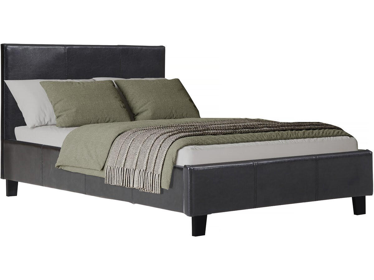BETT lina Grau - Grau, Textil (190/90cm) - Habitat Garten