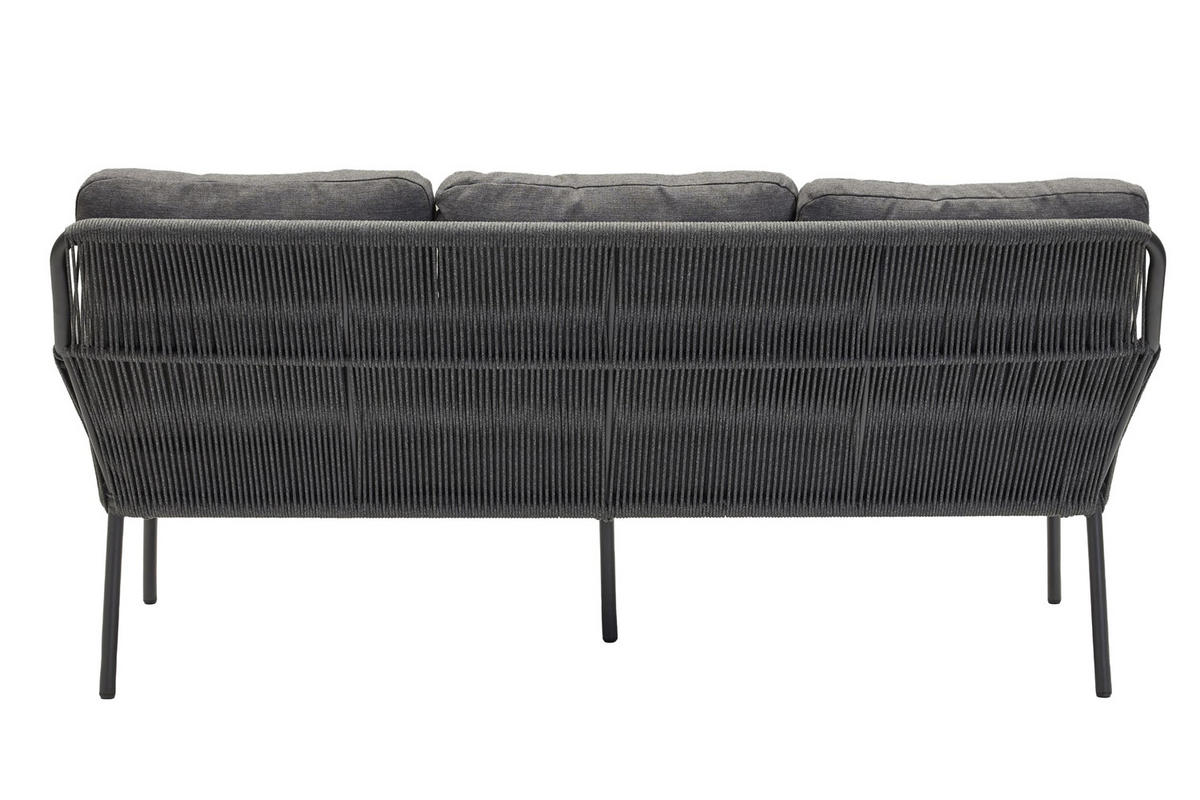 LOUNGESOFA Concord 198x86x59 cm, Metall, Anthrazit - Taupe/Anthrazit, Metall (198/86/59cm) - dasmöbelwerk