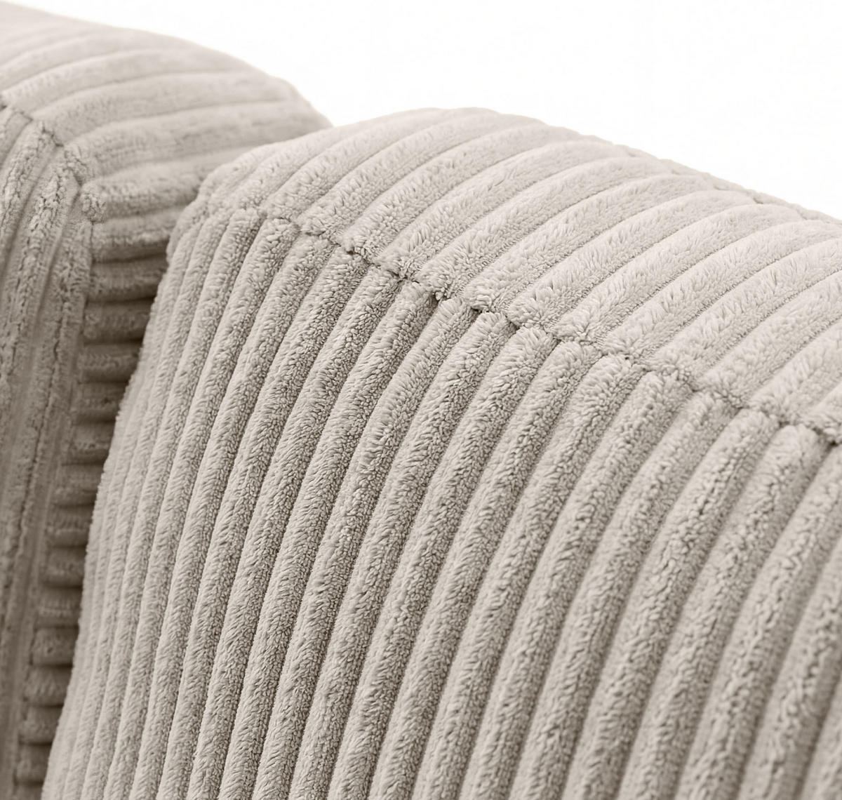 ECKSOFA Cora mit Schlaffunktion & Stauraum, Universell Rechts/Links, Beige Cord Chenille 260/82/160 cm - Beige/Schwarz, Kunststoff/Textil (250/160cm) - WFL GROUP