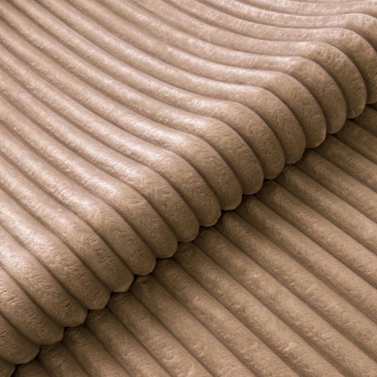 ECKSOFA Wolke mit tiefer Sitzfläche, Schlaffunktion und praktischem Bettkasten aus weichem Beige Cordstoff - Schwarz/Cappuccino, Holz/Kunststoff (225/162cm) - S-Style