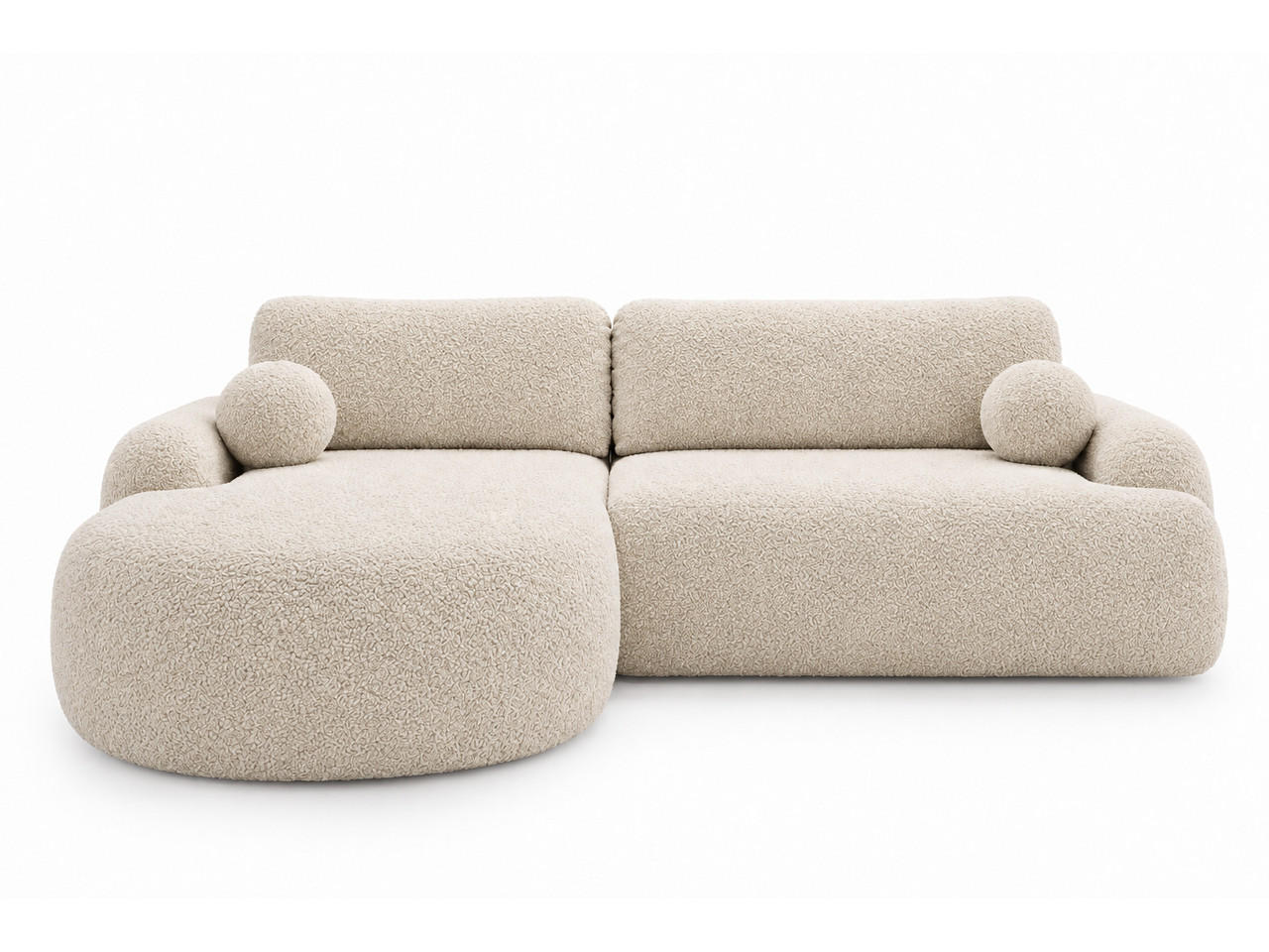 ECKSOFA Aurio Beige Links - Beige, Holz/Textil (177/261cm) - Graingold