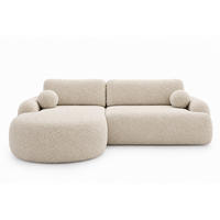 ECKSOFA Aurio Beige Links - Beige, Holz/Textil (177/261cm) - Graingold