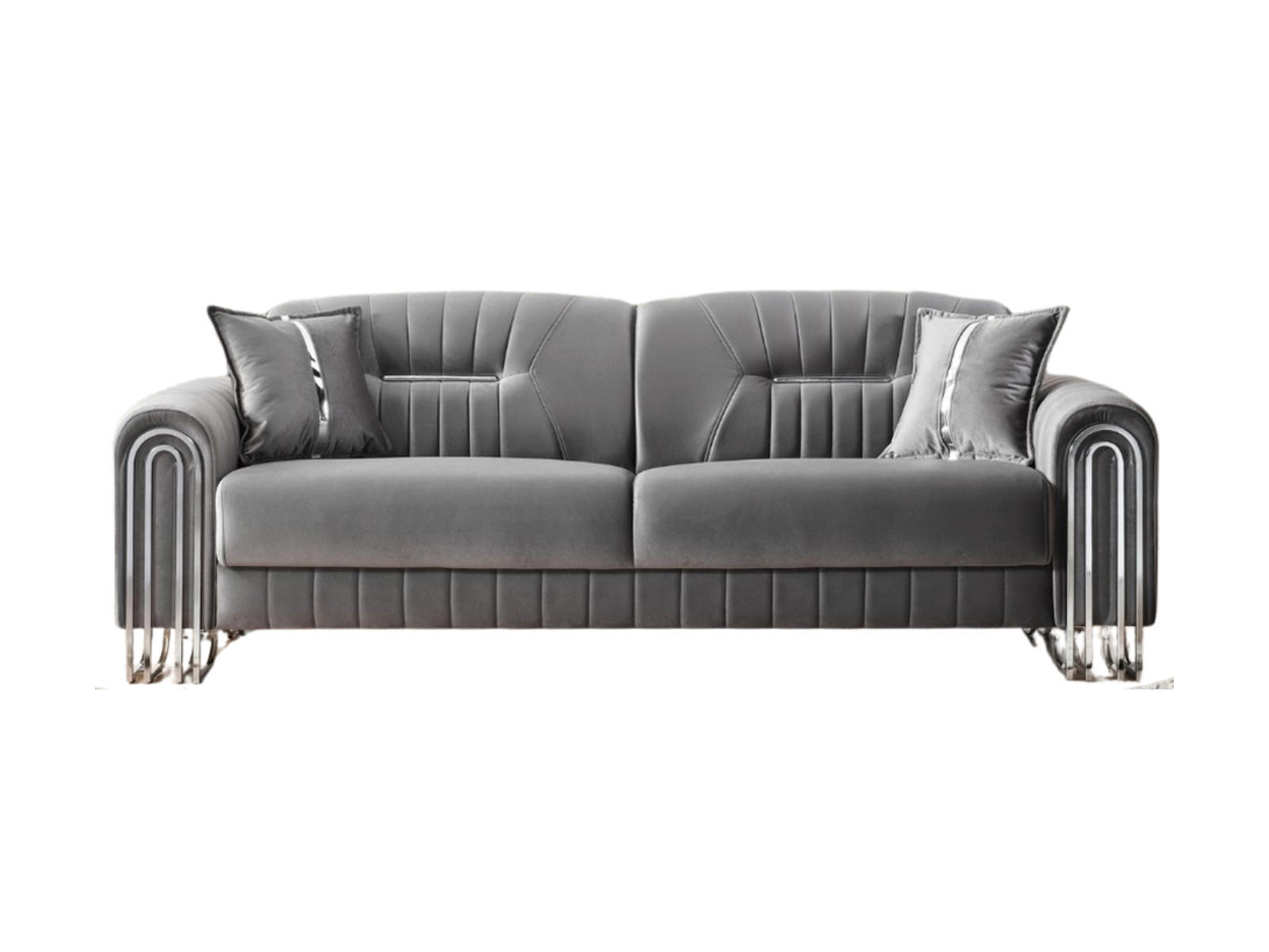 3-SITZER SOFA Bogota Grau - Grau, Holzwerkstoff/Textil (240/87/98cm)
