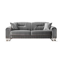 3-SITZER SOFA Bogota Grau - Grau, Holzwerkstoff/Textil (240/87/98cm)