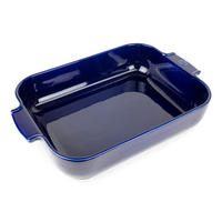 AUFLAUFFORM Keramik Appolia 40cm Rechteckig Blau Spülmaschinenfest - Blau, Keramik (27.2/40/8.3cm) - PEUGEOT