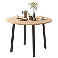 KLAPPTISCH aus MDF 100x100x75 cm Eichefarben mit beidseitig klappbarer Tischplatte und platzsparendem Design - Eichefarben, Holzwerkstoff (100/100/75cm) - Modfu