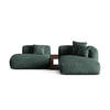 ECKSOFA modular rechts Martina aus Samt petrol 2 Sitzplätze - Salbeigrün, Textil (176/285cm) - Micadoni