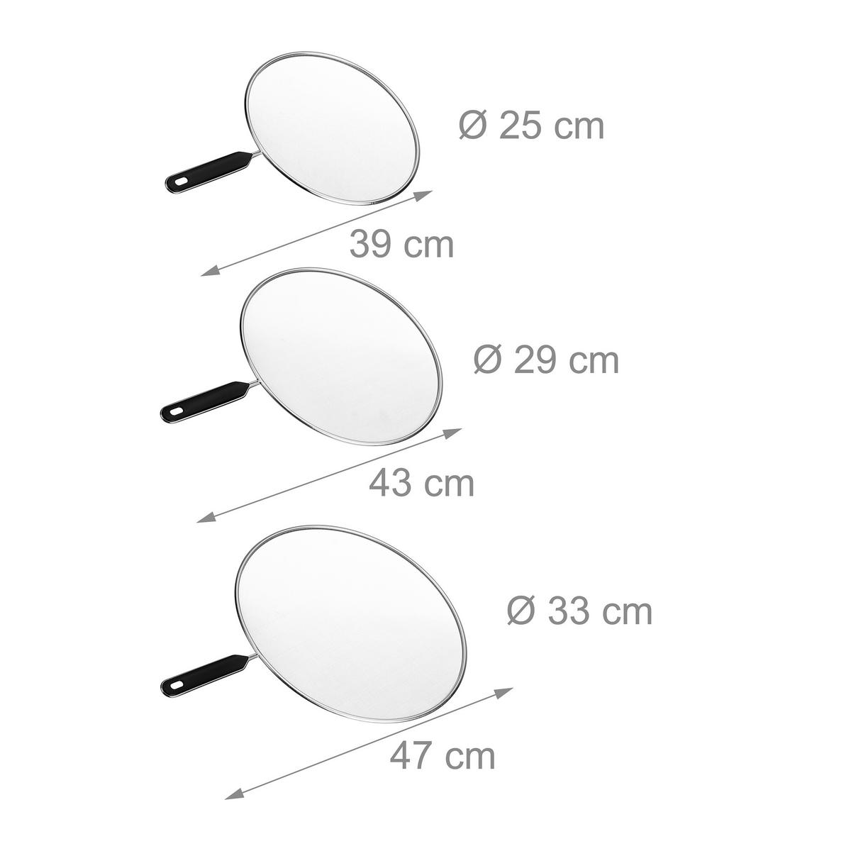 3xSPRITZSCHUTZ - Silberfarben, Kunststoff/Metall (47/33/1cm) - Relaxdays