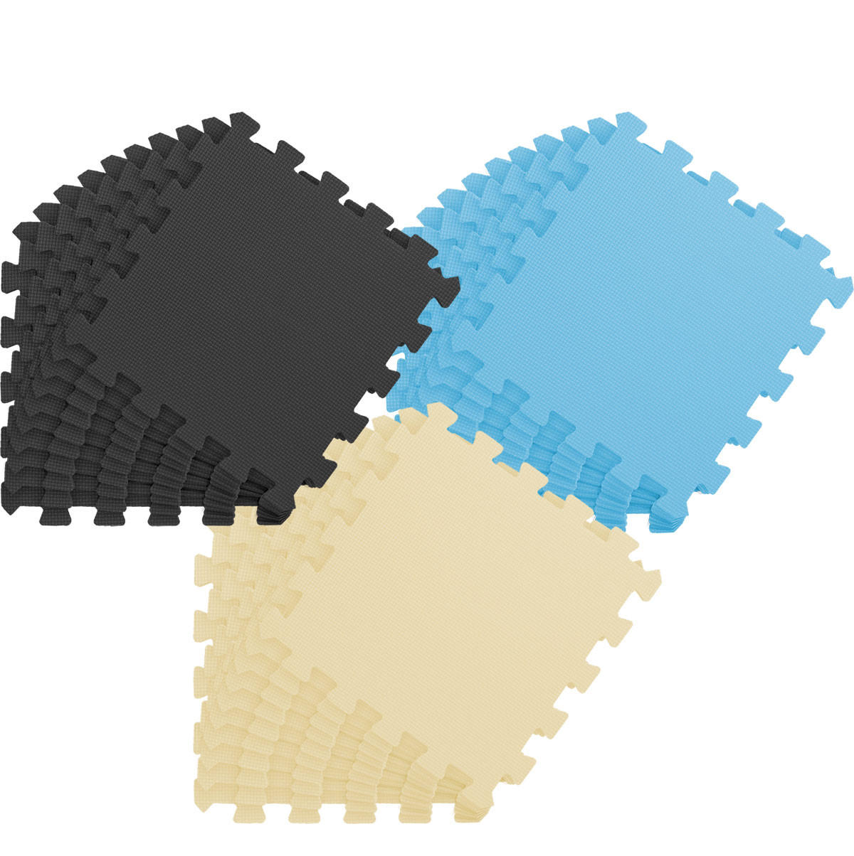 SPIELMATTE ab Null - 270/90 cm Puzzlematte Schwarz - Multicolor, Kunststoff (30/30cm) - Littletom