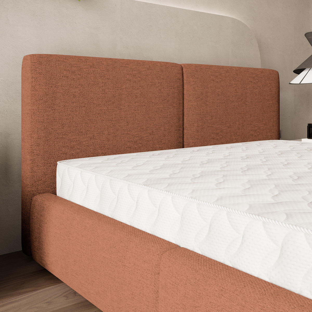 POLSTERBETT FELURO 140x200 cm mit Bettkästen - Kupferfarben - Kupferfarben, Holz (140/200cm) - MASSENO