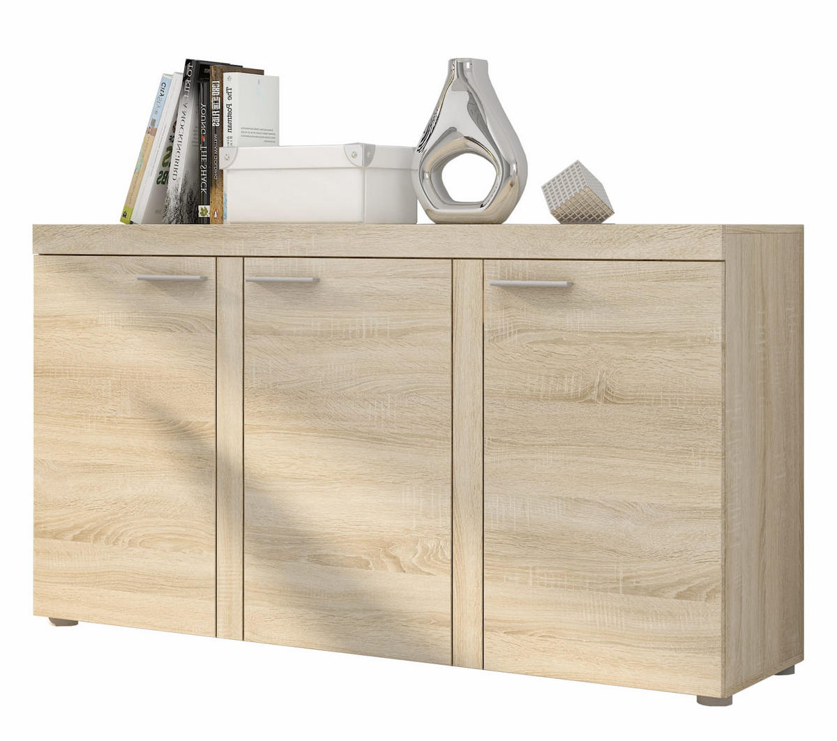 SIDEBOARD OKTAWIA 3F - Sonoma Eiche, Holzwerkstoff (149/82/40cm) - Meblini