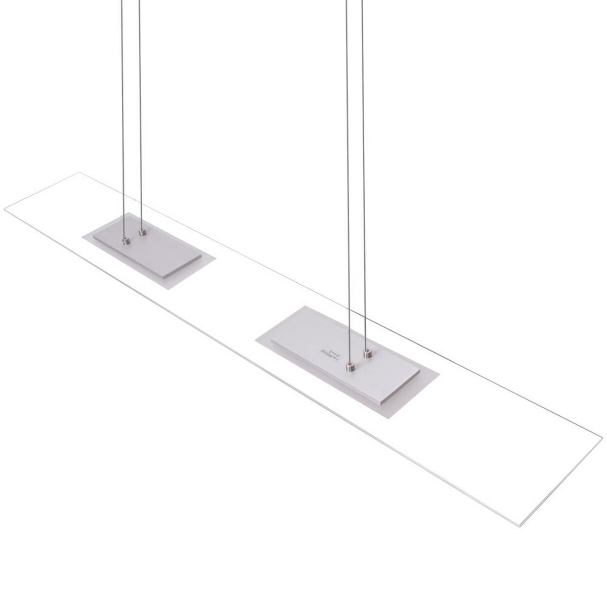 LED HÄNGELEUCHTE Metall Silber - Silberfarben, Glas (100/10/130cm) - Brilliant