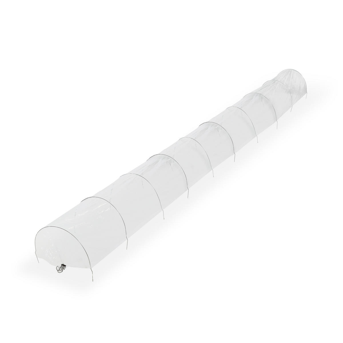FOLIENTUNNEL - Transparent, Kunststoff/Metall (40/47/700cm) - Relaxdays