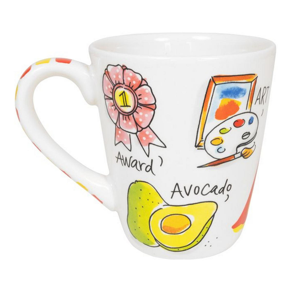 BECHER Liebesbrief A in Bunt - 350 ml - Multicolor, Keramik (0.35L) - Blond Amsterdam