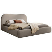 POLSTERBETT SIMSALO Dunkelbeige 180x200 cm - Greige/Schwarz, Kunststoff/Textil (180/200cm) - Selsey