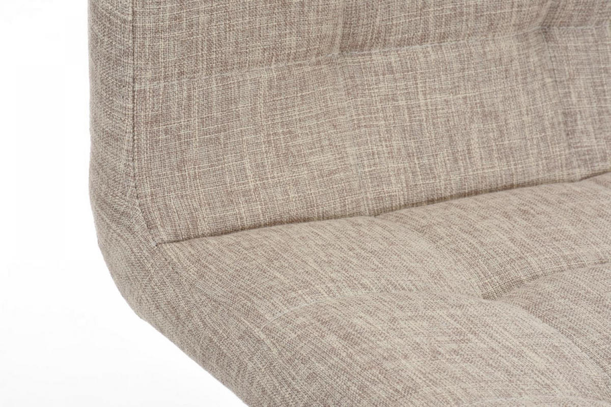 BARHOCKER Stoff Creme - Eukalyptusholzfarben/Creme, Holz/Textil (42/94/49cm) - CLP