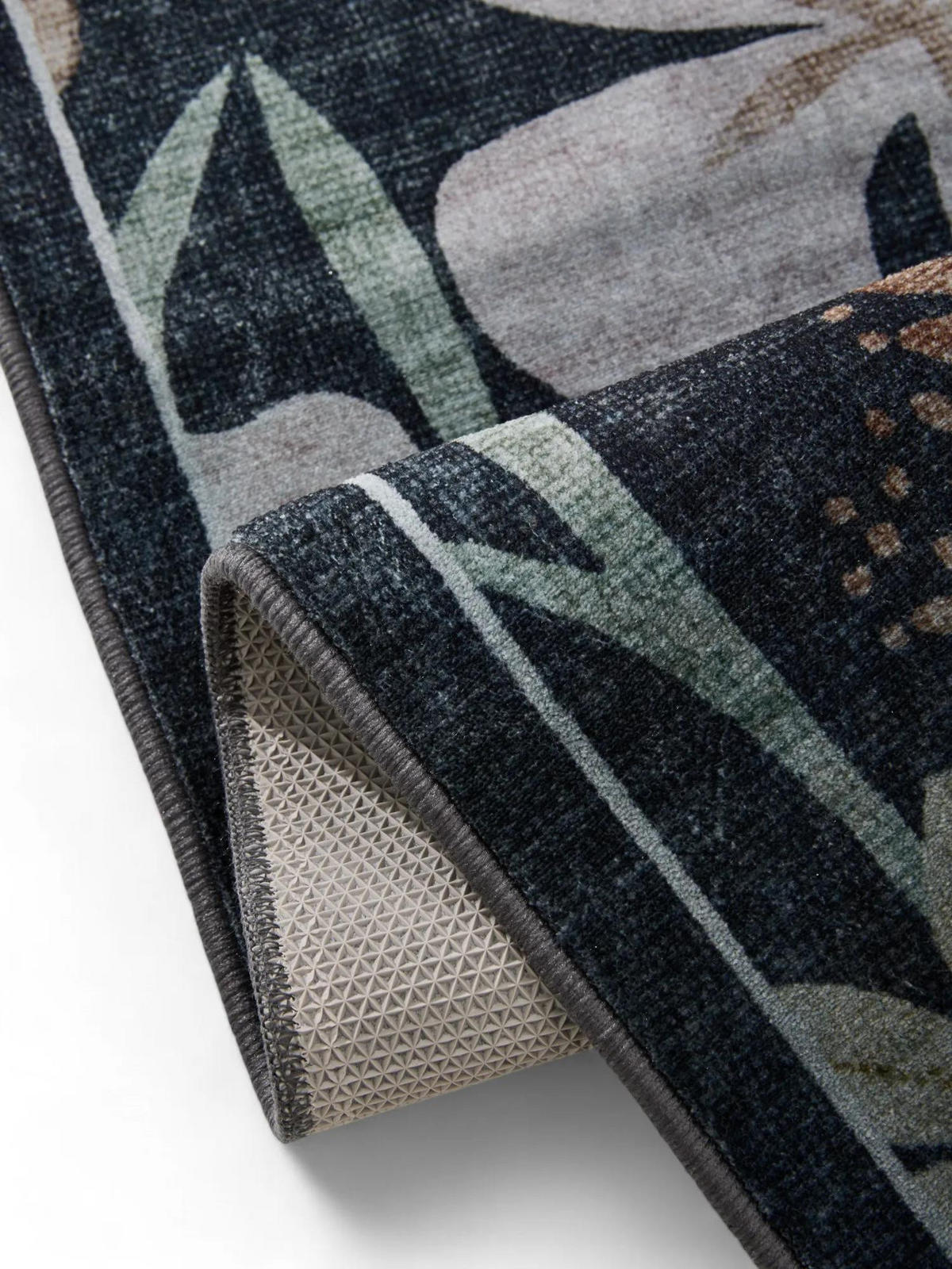 TEPPICH Milly waschbar Multicolor/Schwarz 120/170 cm - Multicolor/Schwarz, Kunststoff/Textil (120/170cm) - benuta