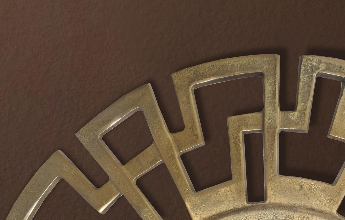 WANDSPIEGEL Rund Metall Gold 60 cm Art déco Stil - Goldfarben, Glas (60/60/3cm) - KADIMA DESIGN