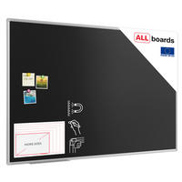 KREIDETAFEL mit Alurahmen Premium EXPO 150x100cm - Schwarz, Metall (150/100/1.6cm) - ALLboards