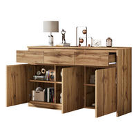 SIDEBOARD 135/40/81 cm in Holzoptik mit 3 Türen und 3 Schubladen - Naturfarben, Holzwerkstoff (135/81/40cm) - Flora Grace