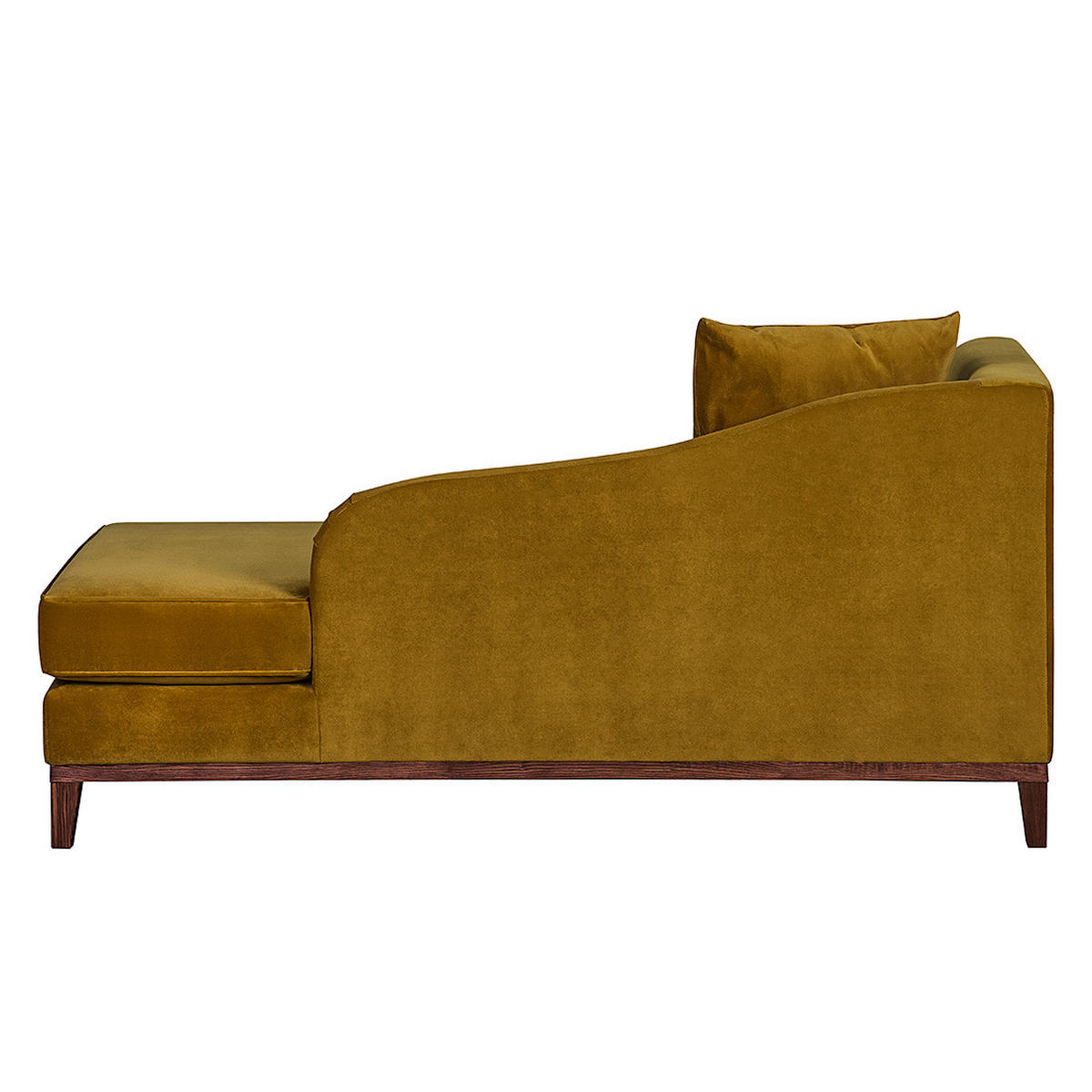 RECAMIERE - Gelb, Holz/Textil (165/77/82cm) - home24