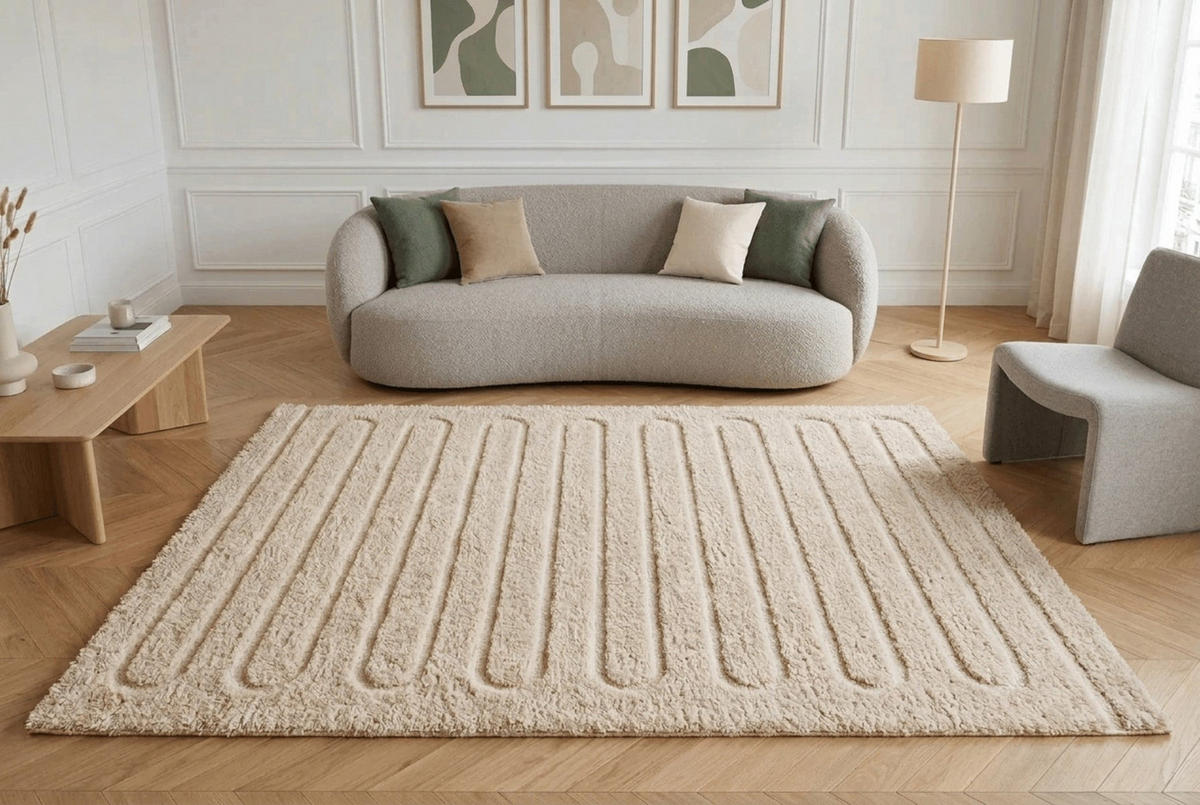 TEPPICH dick ultraweich beige - Beige, Textil (200/290cm) - AFK Living