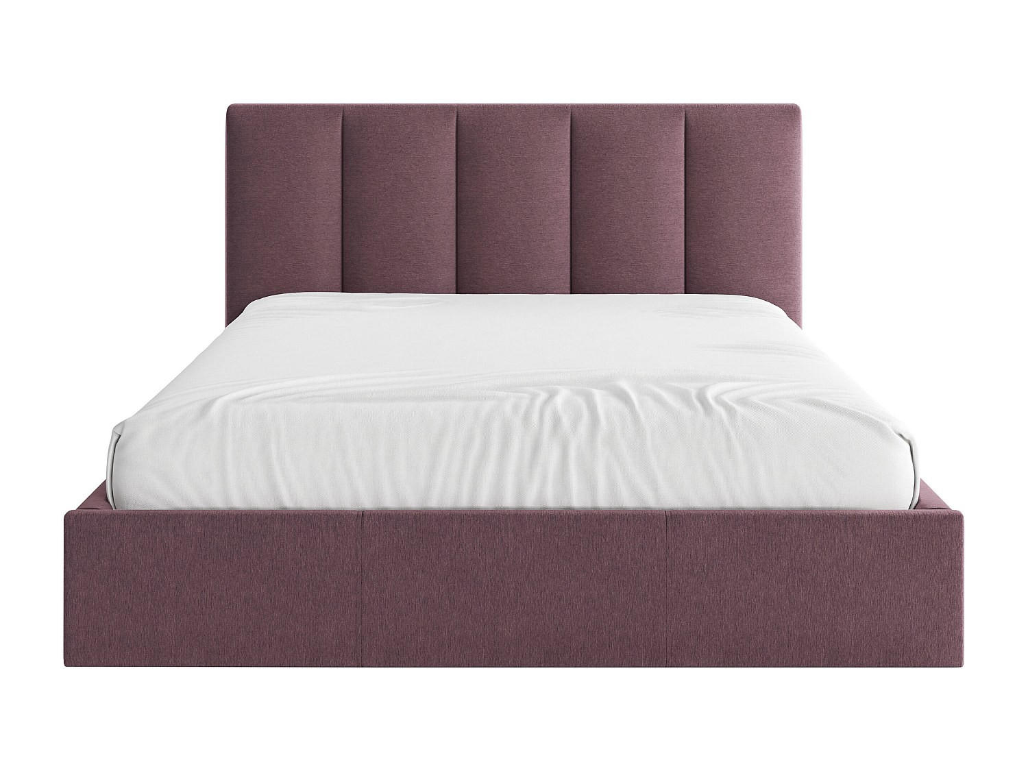 BETT mit Bettkasten - 2 Personen - Stoff - Bordeaux - - Bordeaux, Textil (180/200cm) - Vente-Unique