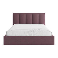 BETT mit Bettkasten - 2 Personen - Stoff - Bordeaux - - Bordeaux, Textil (180/200cm) - Vente-Unique