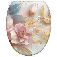 WC Sitz mit Absenkautomatik Florentia - Hellrosa, Holzwerkstoff (38/6/47cm) - Sanilo