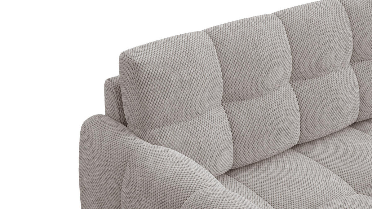 SOFA MELLOW 2,5-Sitzer, beige - Beige/Schwarz, Holz/Textil (183/87/98cm) - Courtois Laville