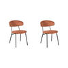ESSZIMMERSTUHL Zack Orange 59/53/79 cm 2er-Set - Orange, Textil (53/79/59cm) - LABEL51