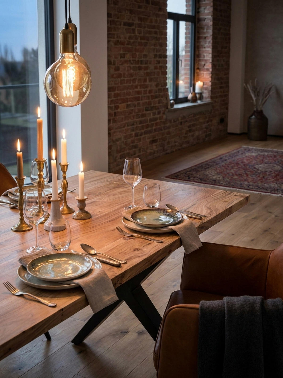 ESSTISCH Massivholz Metall Rechteckig Loft-Stil, Akazie 200x100x76 cm - Schwarz/Akaziefarben, Holz/Metall (100/200/76cm) - KADIMA DESIGN