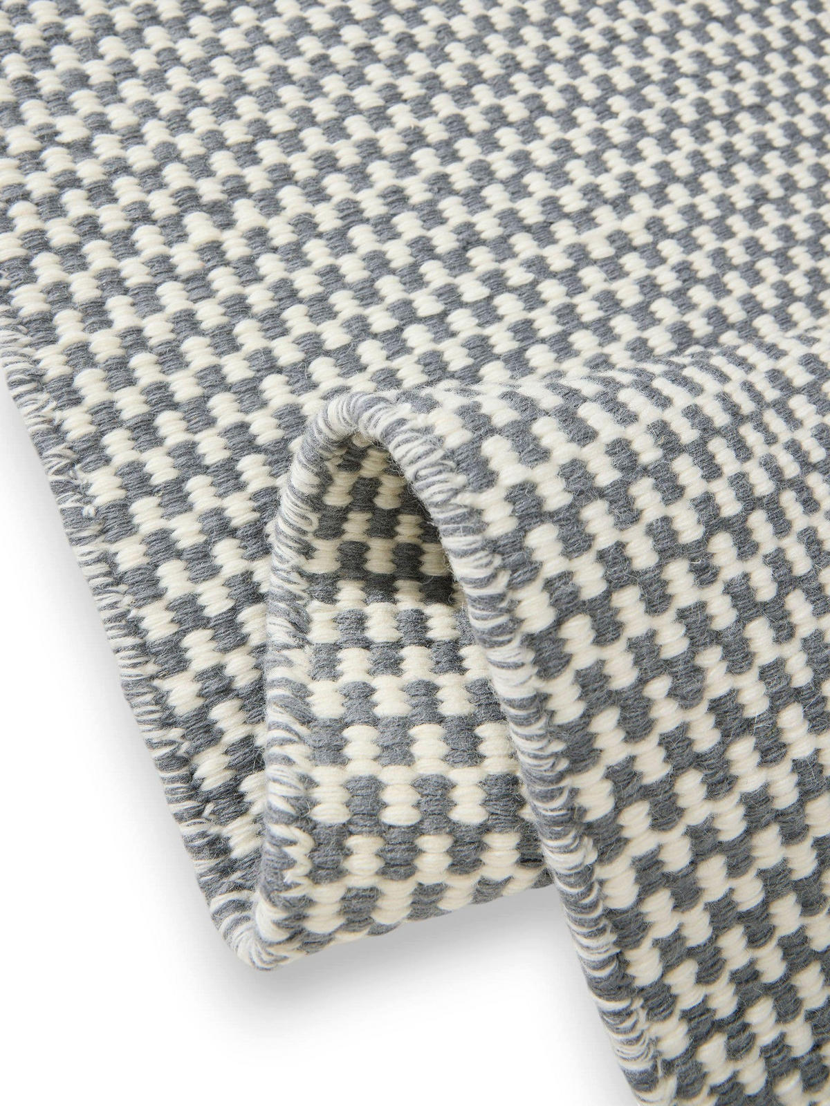WOLLTEPPICH Laura handgewebt 120/170 cm - Grau, Naturmaterialien/Textil (120/170cm) - benuta Pure