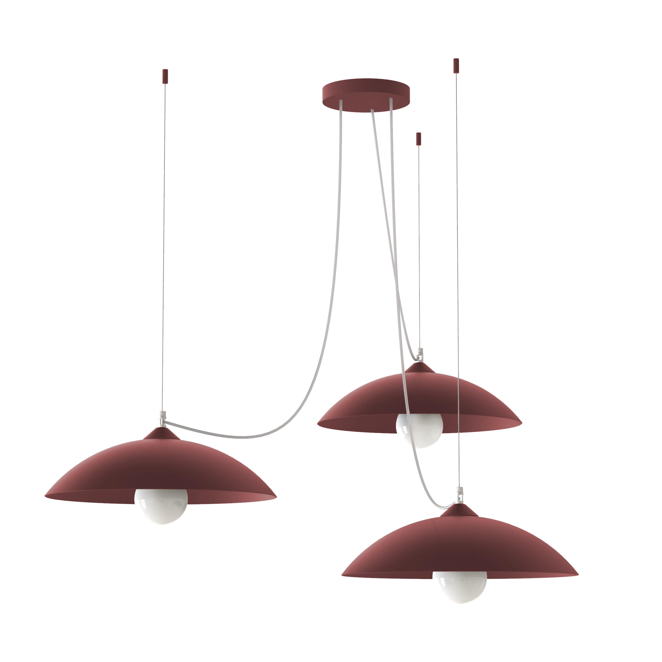 HÄNGELEUCHTE - Rot, Metall (40/40/9cm) - Lumicom