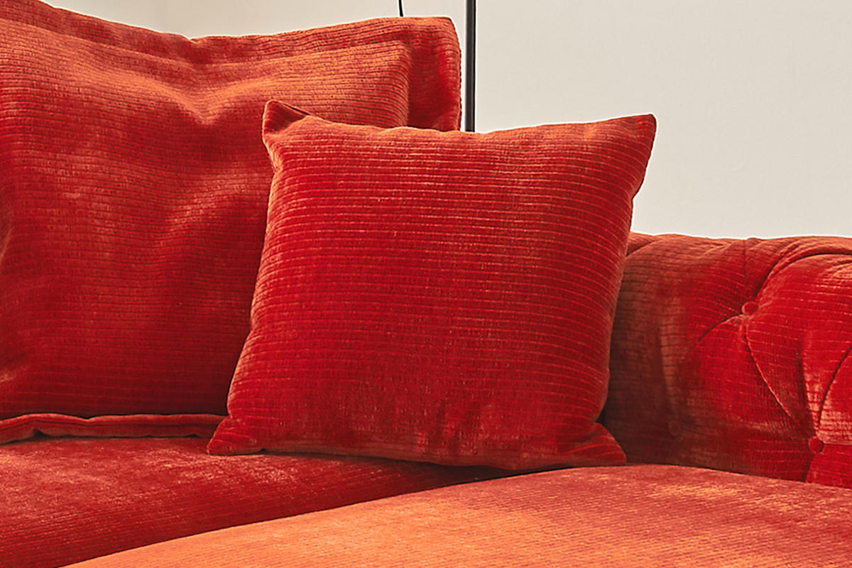 SPITZKISSEN KLEIN SEPHI Cord - Rot, Textil (40/40cm) - KAWOLA