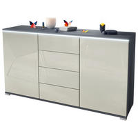 SIDEBOARD Faro Creme Hochglanz - Creme, Holzwerkstoff (138.5/75.5/35cm) - Vladon