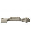 LOUNGEGARNITUR 3 1 1 Gartenmöbel, MALIBU Stoff Odyssey Dunkelbeige - Beige, Holz - Kaiser Möbel