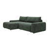 ECKSOFA mit Schlaffunktion - Ecke links - Strukturstoff - Grün - DAVISO - Grün, Textil (264/162cm) - Vente-Unique