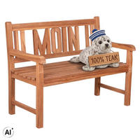 GARTENBANK Moin - Naturfarben, Holz (120/94/60cm) - Mr. Deko