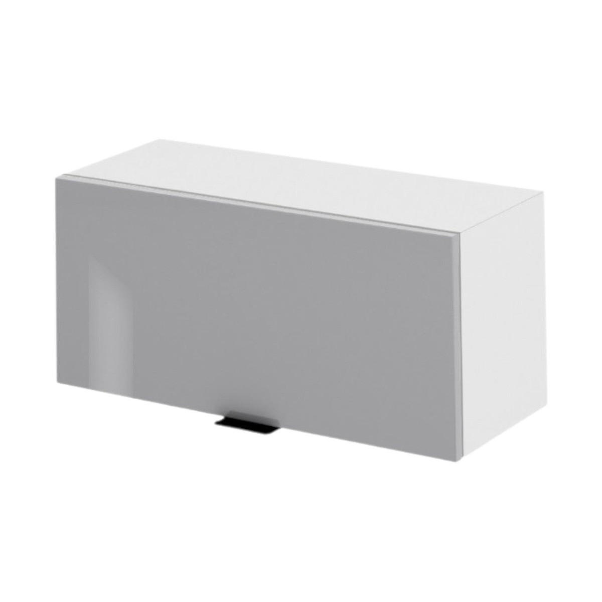 HÄNGESCHRANK – 80 cm – N80 – Lunara – Grau Hochglanz - Grau, Holzwerkstoff (80/36/30cm) - hi-markt