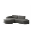 ECKSOFA Palma Xs Ottomane Opera Velvet - Anthrazit, Holzwerkstoff/Textil (236/165cm) - Fun Möbel