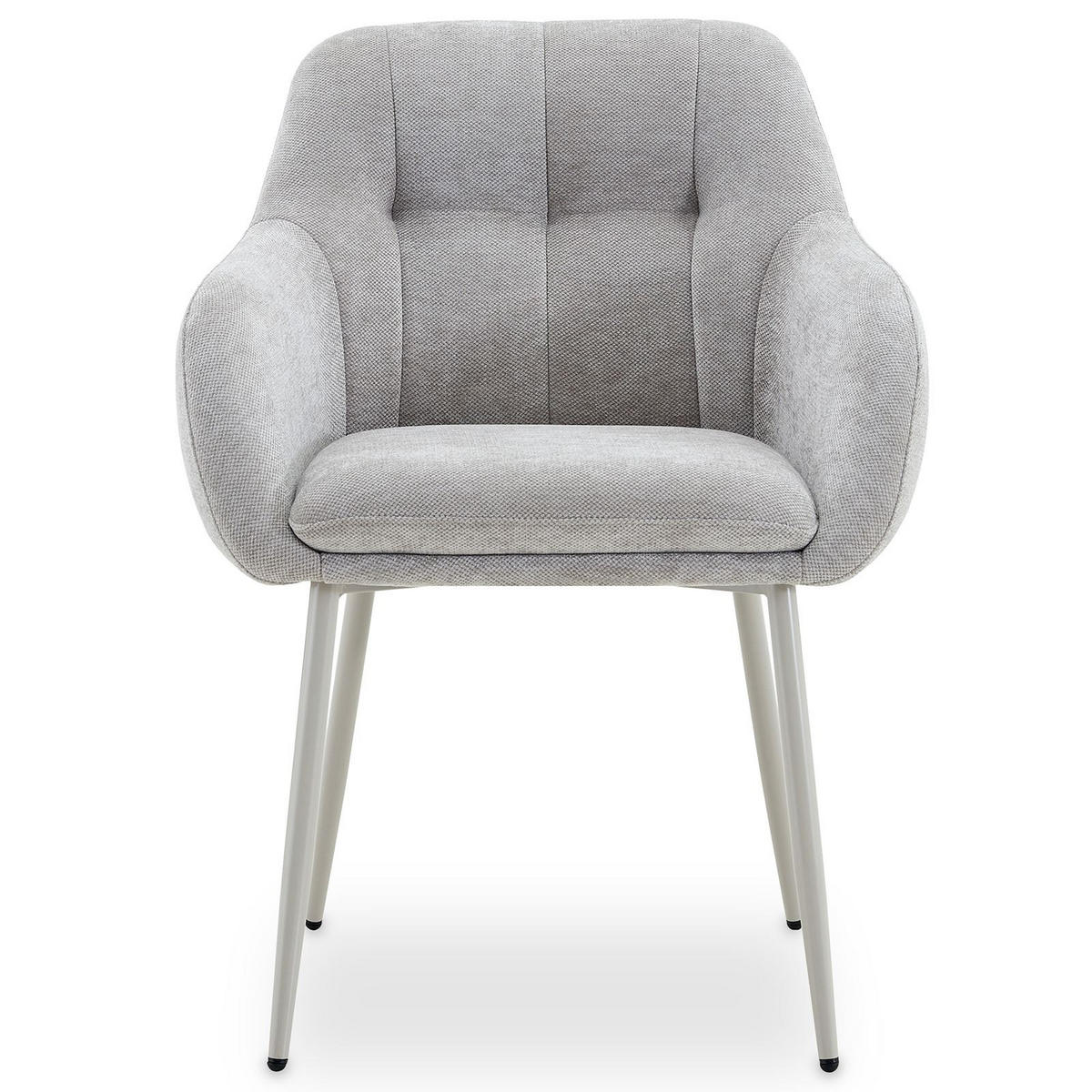 ESSZIMMERSTÜHLE SOMA 2er-Set hellgrau - Hellgrau, Textil (64/83/68cm) - IDIMEX