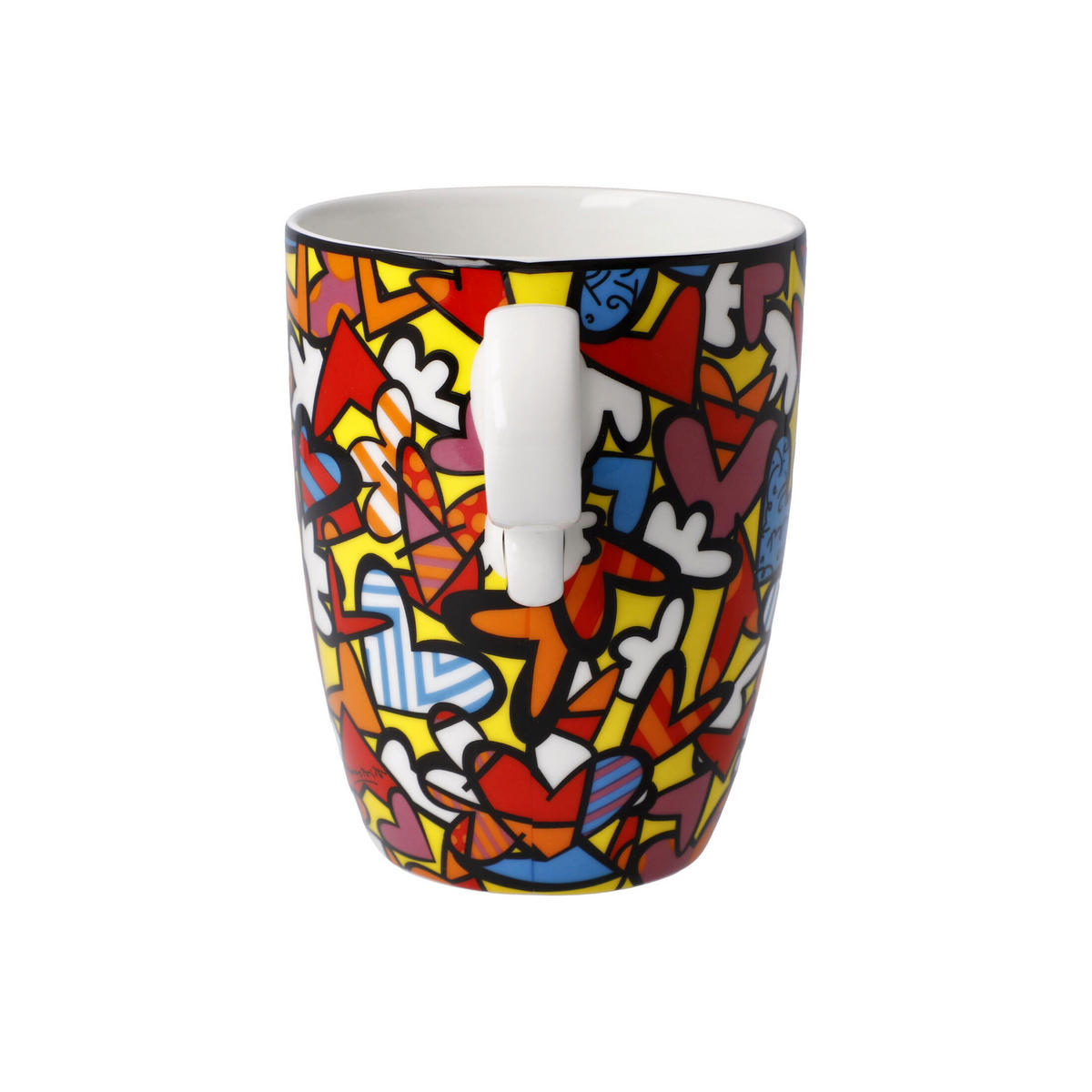 KÜNSTLERTASSE Romero Britto - All We Need is Love, Fine Bone China, Bunt, 400 ml - Multicolor, Keramik (0.4L) - Goebel