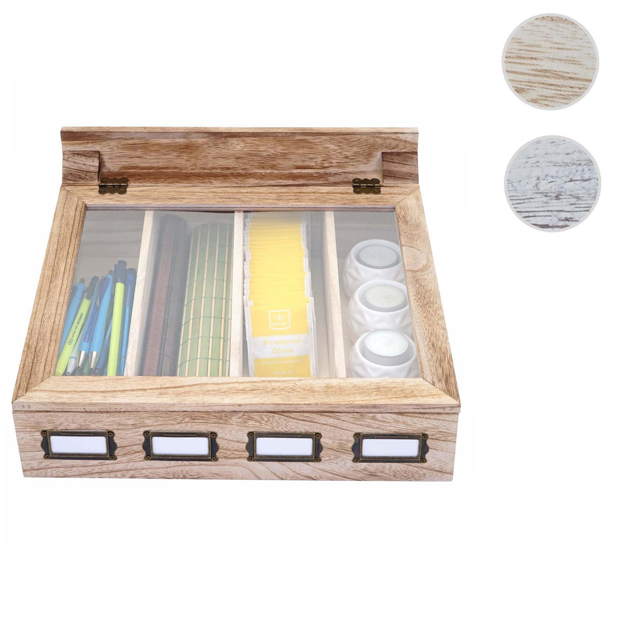 AUFBEWAHRUNGSBOX Braun - Braun, Holz (37/17/33cm) - MCW