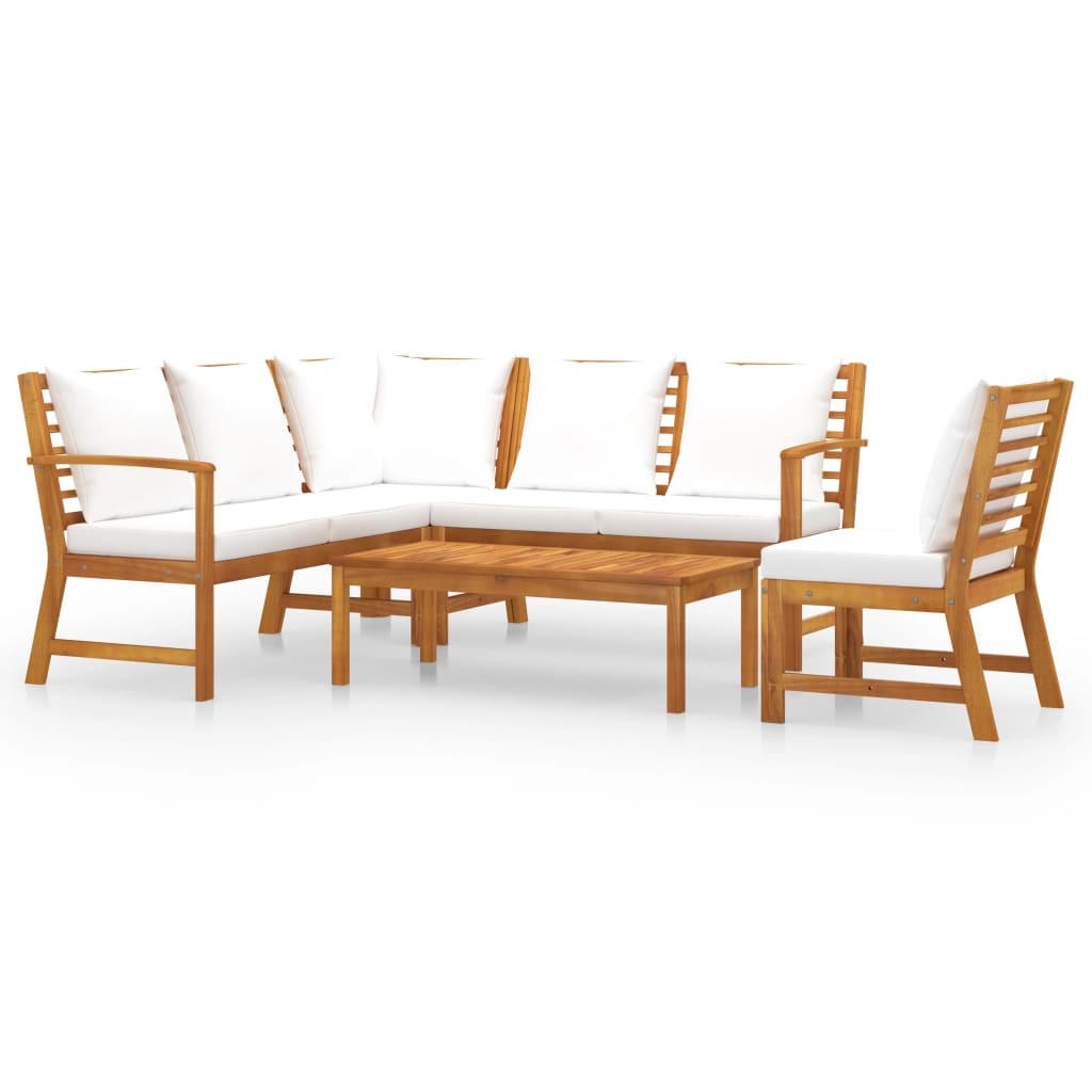 GARTENSET Reichlin 5-teilig - Creme, Holzwerkstoff - Nettlife